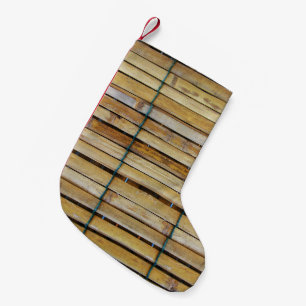 Calcetín Navideño Pequeño Estaciones de madera de madera de madera de madera