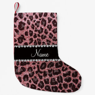 Calcetín Navideño Pequeño Estampado leopardo conocido de encargo del