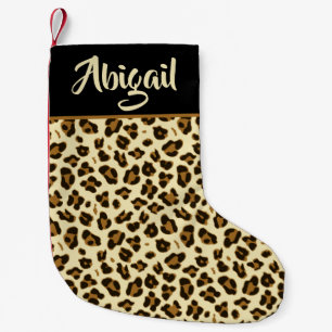 Calcetín Navideño Pequeño Estampado leopardo de moda - personalizado