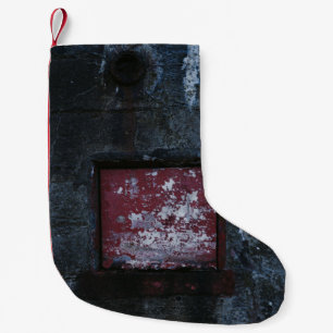 Calcetín Navideño Pequeño Estante de montaje en pared gris y rojo