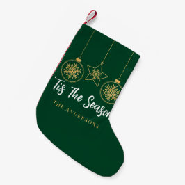 Calcetín Navideño Pequeño Este es el oro verde de temporada, familia blanca