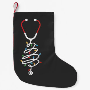 Calcetín Navideño Pequeño Estetioscopio Suministros médicos Luces de árbol d