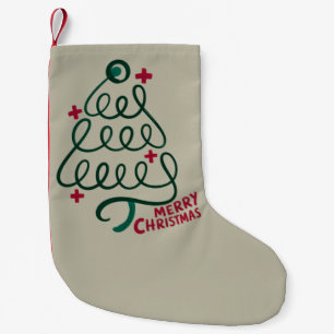 Calcetín Navideño Pequeño Estetoscopio Feliz Navidad CNA Trabajador Médico