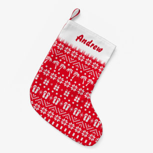 Calcetín Navideño Pequeño Estilo de sudadera feo de árbol de palma