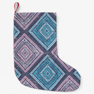 Calcetín Navideño Pequeño Estilo étnico tribal, atemporal y sin costuras