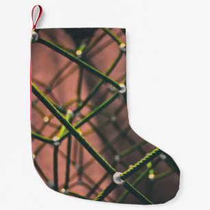 Calcetín Navideño Pequeño Estopa verde y negra