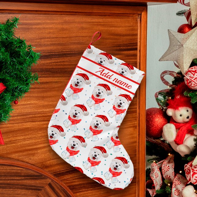 Calcetín Navideño Pequeño Estrellas de Navidades de raza de perro (Subido por el creador)