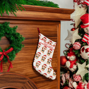 Calcetín Navideño Pequeño Estrellas de Navidades de raza de perro Cavoodle