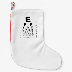 Calcetín Navideño Pequeño Examen de gráfico de pruebas oculares