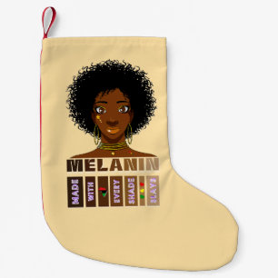 Calcetín Navideño Pequeño Fabricado Con Melanin Cada Spuesta De Sombra