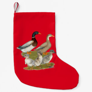 Calcetín Navideño Pequeño Familia de patos de Sajonia
