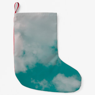 Calcetín Navideño Pequeño Fantasía y vintage nube dinámica y cielo con gru