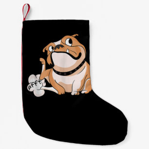 Calcetín Navideño Pequeño Faring Pitbull Lover Divertido Perro Bulldog Mamá 