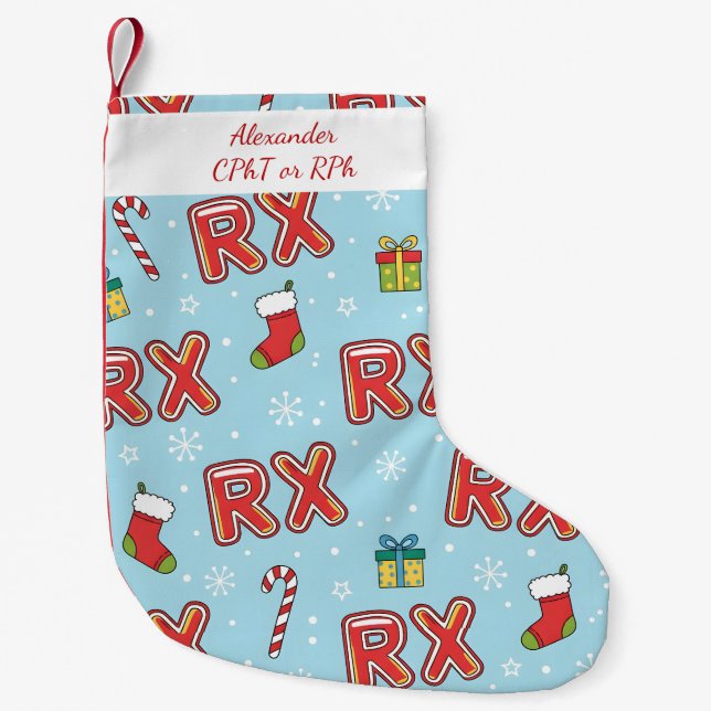 Calcetín Navideño Pequeño Farmacia RX-Mas (Anverso)