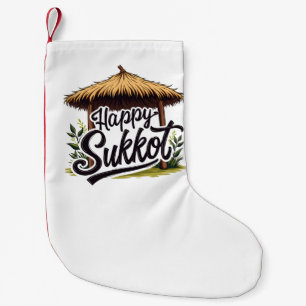 Calcetín Navideño Pequeño Feliz Día Judío de Sukkot Hanukkah