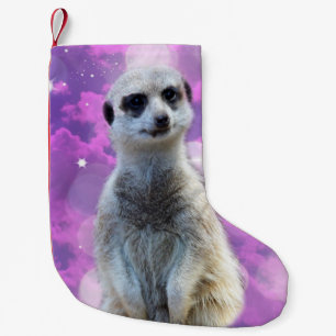Calcetín Navideño Pequeño Feliz El Meerkat,