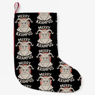 Calcetín Navideño Pequeño Feliz Krampus Mítico Navidad Xmas Fiesta