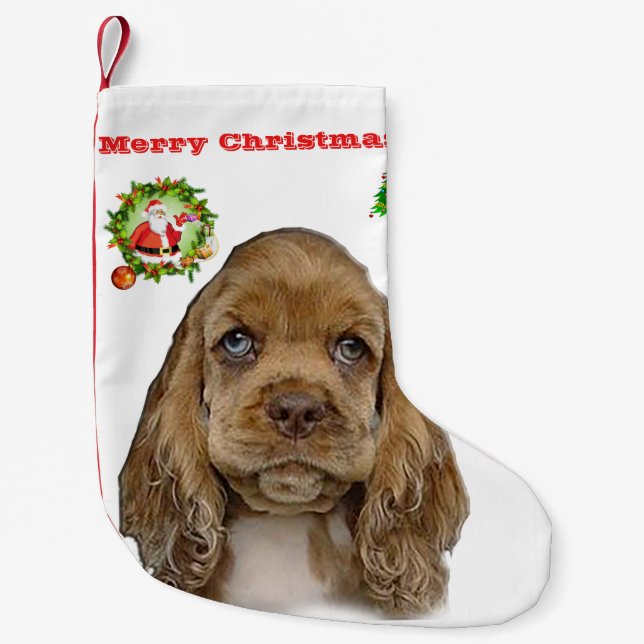 Calcetín Navideño Pequeño Feliz Navidad (Anverso)