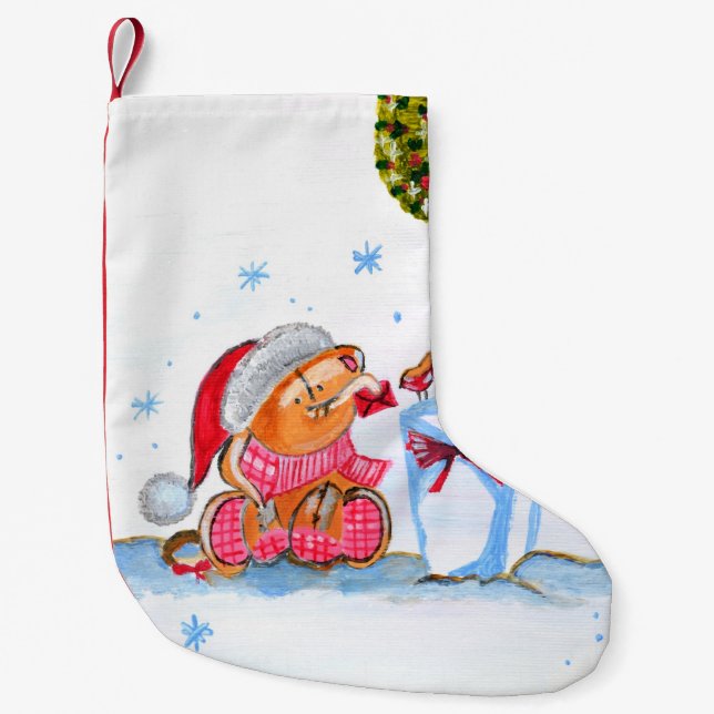 Calcetín Navideño Pequeño Feliz Navidad (Anverso)