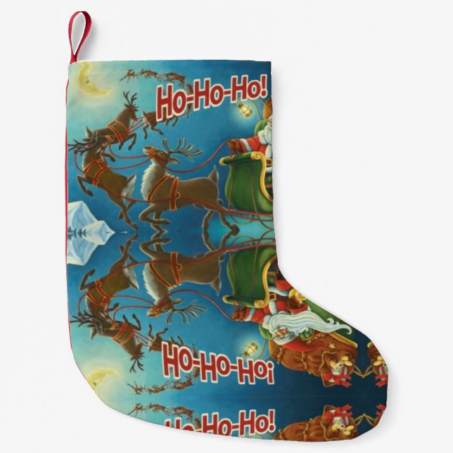 Calcetín Navideño Pequeño Feliz Navidad (Anverso)