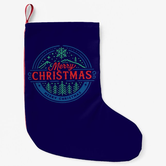 Calcetín Navideño Pequeño Feliz Navidad 2 (Anverso)