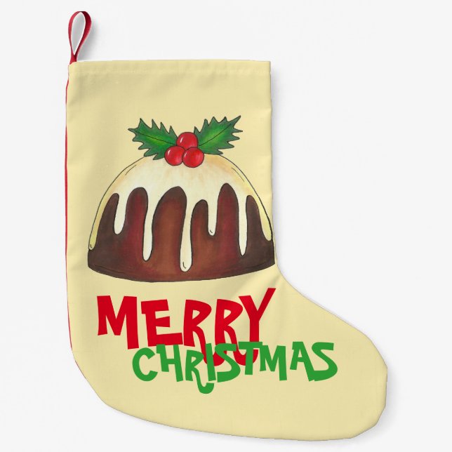 Calcetín Navideño Pequeño Feliz Navidad British Sugar Pludding (Anverso)