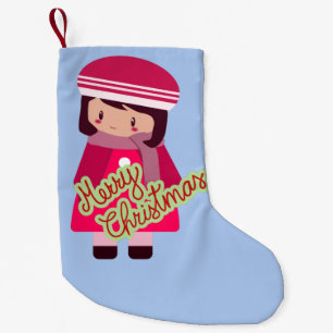 Calcetín Navideño Pequeño Feliz Navidad desde sus medias Chicas