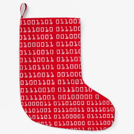 Calcetín Navideño Pequeño Feliz Navidad! en Binary Stocking
