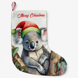 Calcetín Navideño Pequeño Feliz Navidad Koala sentado en Gumtree