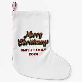 Calcetín Navideño Pequeño Feliz Navidad - Matanza familiar