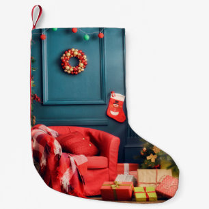 Calcetín Navideño Pequeño ¡Feliz Navidad y Felices Fiestas! Un li hermoso