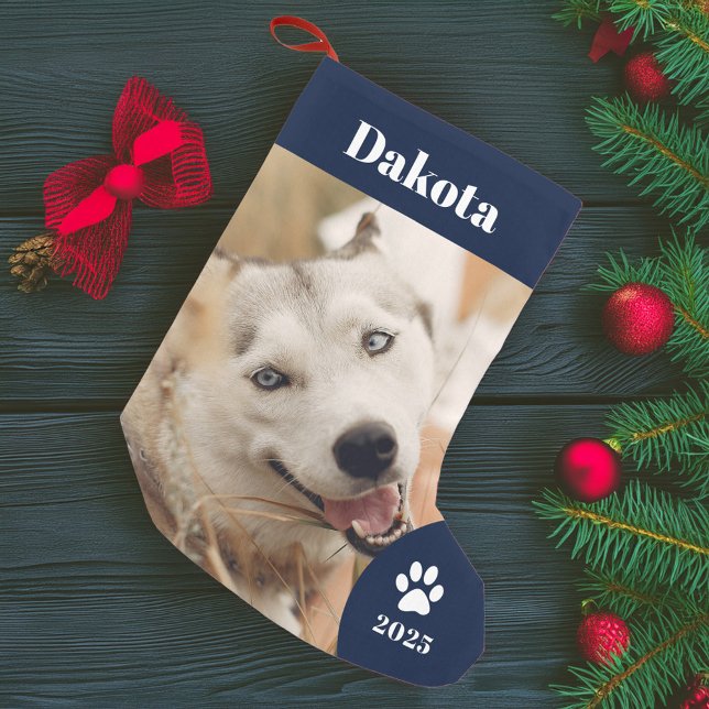 Calcetín Navideño Pequeño Feriado fotográfico Mascota personalizado (Subido por el creador)