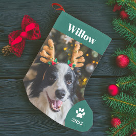 Calcetín Navideño Pequeño Feriado fotográfico Mascota personalizado