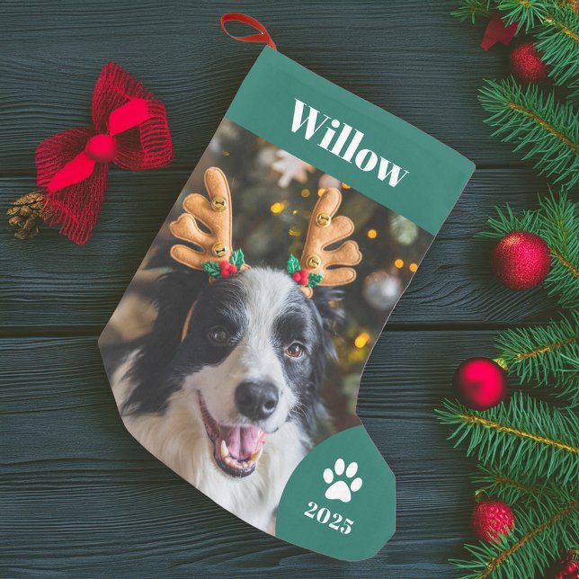 Calcetín Navideño Pequeño Feriado fotográfico Mascota personalizado (Subido por el creador)