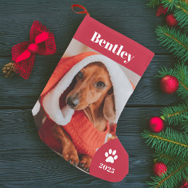 Calcetín Navideño Pequeño Feriado fotográfico Mascota personalizado