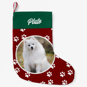 Calcetín Navideño Pequeño Festividad Mascota de perro lindo