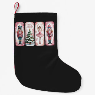 Calcetín Navideño Pequeño Fiesta de Navidad con Cascanueces Regalo Festivo