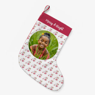 Calcetín Navideño Pequeño Fiesta de vacaciones de cacao caliente arte de acu