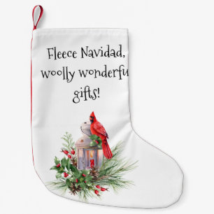 Calcetín Navideño Pequeño Fleece Navidad, Wooly ¡Maravillosos regalos!