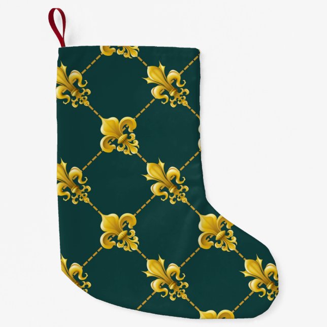 CALCETÍN NAVIDEÑO PEQUEÑO FLEUR DE LYS (Anverso)