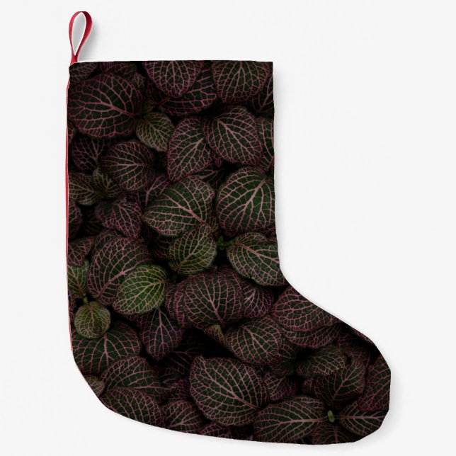 Calcetín Navideño Pequeño Flor de capucha marrón (Anverso)