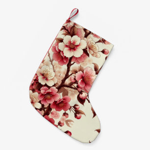 Calcetín Navideño Pequeño Flor de Cerezo