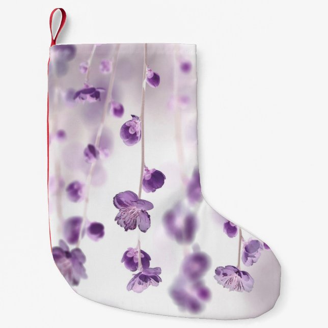 Calcetín Navideño Pequeño Flor de cerezo (Anverso)