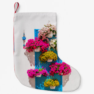 Calcetín Navideño Pequeño Floral étnica: Pared Jardín