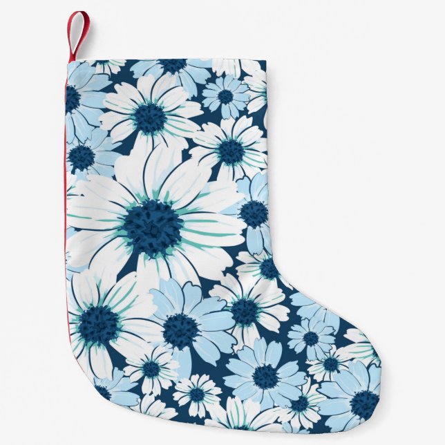 Calcetín Navideño Pequeño Floral seamless pattern /flower textilepattern, ab (Anverso)