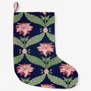 Calcetín Navideño Pequeño Flores de fantasía: motivos indios oscuros