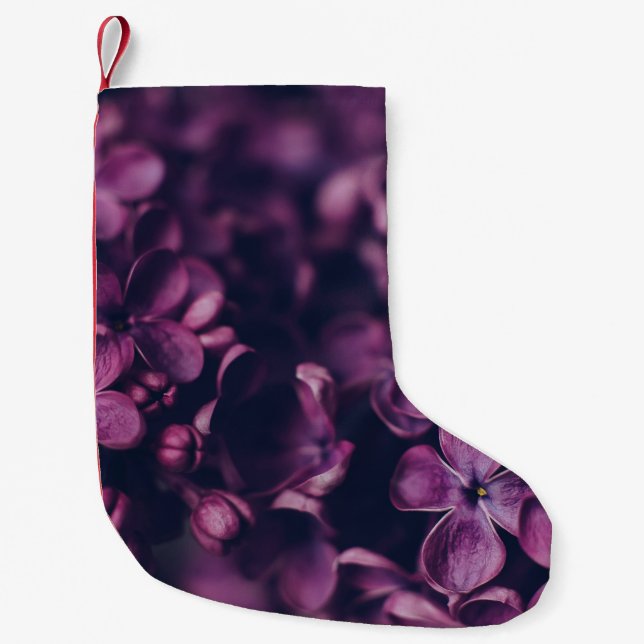 CALCETÍN NAVIDEÑO PEQUEÑO FLORES DE PINO (Anverso)