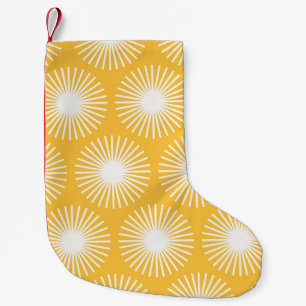 Calcetín Navideño Pequeño Flores simples: diseño escandinavo sin costuras.