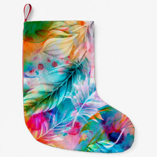 Calcetín Navideño Pequeño Fondo abstracto de las manchas y manchas de las ac