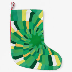 Calcetín Navideño Pequeño Fondo abstracto Espiral de Gradación Geométrica